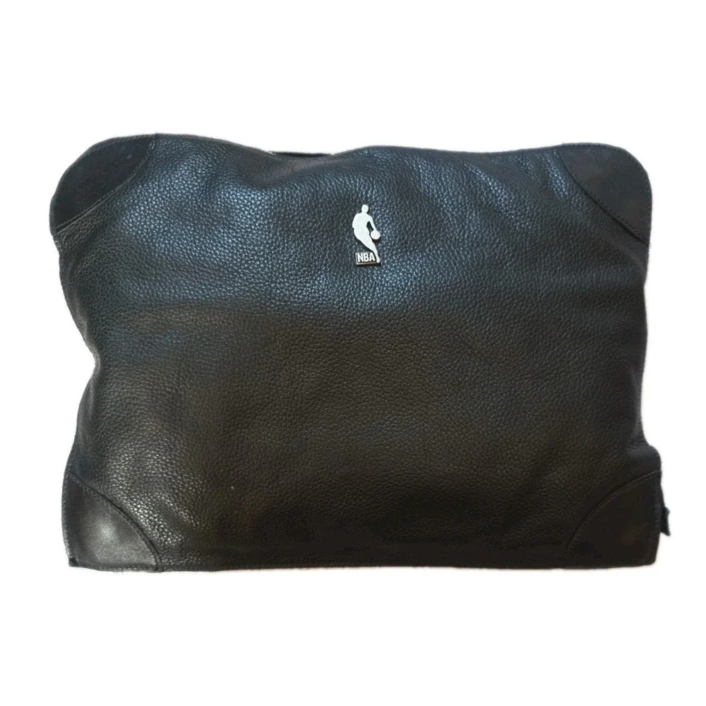Vintage 1990s Roger Edwards NBA Sport Black Pebbled Leather Portfolio Clutch...